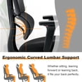 thumbnail image 6 of PUKNLY Ergonomic Office Chair with Footrest, High-back Computer Chair with Dynamic Lumbar Support, 2D Headrest & 4D Armrests, Sponge Cushion & Mesh Back, Home Office Chair for Adults, 6 of 9