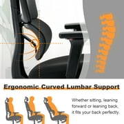 Hforesty Ergonomic Mesh Office Chair, Swivel Computer Chair with 3D Lumbar Support, High Back Desk Chair with Footrest, Headrest and 4D Armrests,300lbs