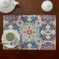 thumbnail image 2 of Mainstays Painted Tile Placemats, Multicolor, 17"W x 11"L, 4 Piece, 2 of 6