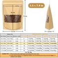 thumbnail image 3 of TAVENE Stand Up Pouch, 100 Pack Self-seal Kraft Paper Bags with Matte Window and Tear Notch Resealable Bags for Home and Small Business Use (5.5 X 7.9 Inches), 3 of 7