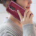 thumbnail image 6 of LG Stylo 5 Case, 2019 LG Stylo 5 Wallet Case, Tekcoo Premium [RFID Blocking] Secure Cash ID Credit Card Slots Holder Carrying Vegan Leather Phone Folio Flip Cover Cases Kickstand [Wine Red], 6 of 7