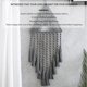 thumbnail image 5 of Tapices de macramé para colgar en la pared, tapiz tejido a mano de estilo bohemio, 72 cm (largo) x 29 cm (ancho), decoración del hogar Macramé para colgar en la pared, decoraciones de boda (beige) Afortunado Sencillez, 5 of 5