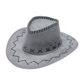 thumbnail image 1 of Chapeau de Soleil Cowboy Adulte Décontracté Solide Suture Été Mode Western Large Bord Polyester, 1 of 2