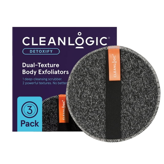 Body Scrubber Cleanlogic Detoxify Carbón purificador x3