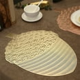 thumbnail image 2 of Gold Gold Christmas Pine Cone Pvc Table Mat Hollow Design Waterproof Heat Resistant For Dining Table Decoration 14.9 Inches Diameter, 2 of 7