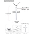 thumbnail image 5 of U7 Cross Necklace for Women Teens Silver Tone Cross Pendant Necklace Dainty Christian Faith Jewelry Religious Gift for Baptism Birthday Christmas Easter,Size L, 5 of 7