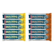 CLIF BUILDERS Protein Bars Variety Pack, 2 Flavors, Plant Protein, Gluten Free Bars, 10ct