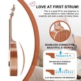 thumbnail image 5 of Ukelele de concierto Ranch Ukelele de madera de 23 pulgadas, kit profesional para adultos principiantes con 12 lecciones en línea, funda, afinador, correa, juego de cuerdas Aquila, 5 of 5