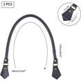 thumbnail image 2 of 2pcs Black Leather Replacement Handles Purses Straps Cowhide Leather Purse Handles for DIY Bag Handles Replacement Accessories 23.6 inches, 2 of 7