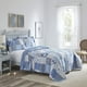 thumbnail image 2 of Laura Ashley - Juego De Edredón Tamaño Queen, Ropa De Cama Reversible De Algodón Con Fundas A Juego, Decoración Del Hogar Inspirada En Una Granja (Paisley Estampado Patchwork Azul Queen), 2 of 5