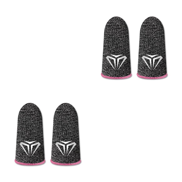 Injueey 5 pares de fundas para los dedos para juegos de teléfonos móviles, guantes antideslizantes sensibles al sudor, fundas de fibra Type5 NO5
