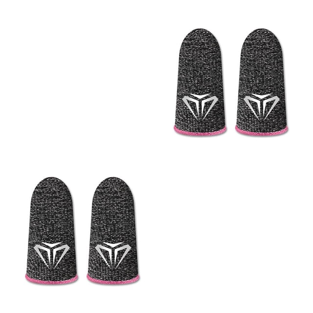 Injueey 10 piezas de fundas para dedos para juegos de teléfonos móviles, guantes antideslizantes sensibles a prueba de sudor, cubiertas de fibra Rosa Tipo 1 2piezas