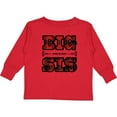 thumbnail image 3 of Inktastic Big Sis Buffalo Plaid Sister Girls Long Sleeve Toddler T-Shirt, 3 of 5