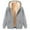 Grey, variant on Wangmeiwg Women's Trench Coat Elegant Warm Long Sleeve Hooded Outerwear For Autumn Winter Season Green L