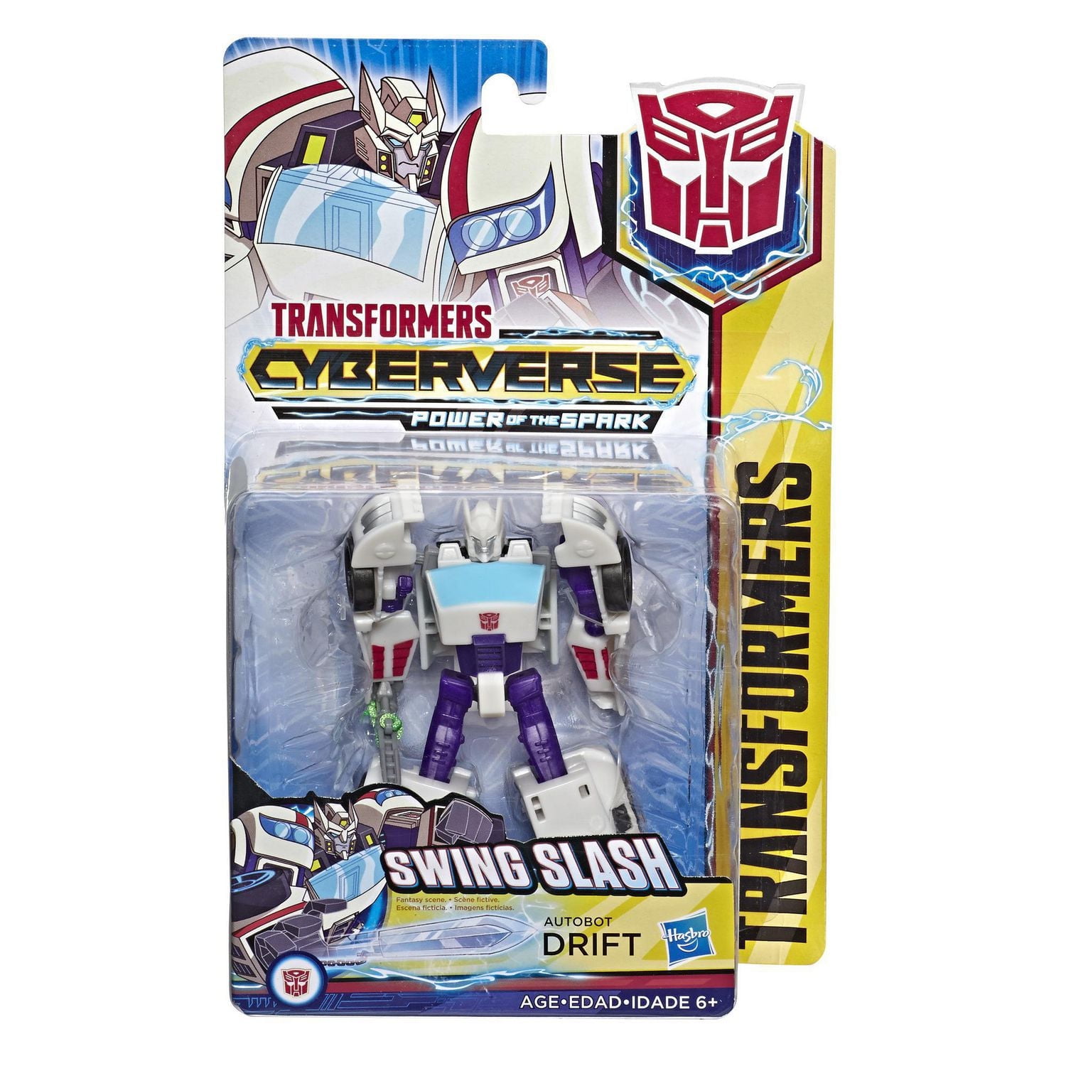 Transformers Toys Cyberverse Action Attackers Warrior Class Autobot Drift Action Figure -- Repeatable Swing Slash Action Attack Move –5.4-inch