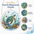 thumbnail image 3 of Ocean Theme Pearl Art DIY Kit Sea Turtle Animal Diamond Art (Style 4, 12in) | Sea Turtle Pearl Diamond Suncatcher Kit Sparkling Coastal Wall Decor for Windows, Trees, Walls And Holiday Gifts, 3 of 7