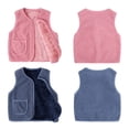 thumbnail image 2 of Baby Kids Boys Girls Fuzzy Vest Coat Faux Fur Sleeveless Soft Fleece Outwear Gilet for Toddler Kids, 6 Months-8 Years Old, 2 of 7