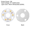 thumbnail image 4 of Uxcell 3W 120lm 3000-3200K 32mm 9-11VDC COB LED Light Chip Beads Bombilla de Ahorro de Energía Luz Cálida 5 Paquete, 4 of 5