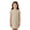 Beige, variant on Grblisyd Girls Dress Crew Neck Short Sleeve Casual Dress Kids Summer Solid Color Loose Midi Dress with Pockets