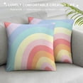 thumbnail image 3 of Shiartex Rainbow Pastel Colors Pillow Cases with Zipper Home Decor for Living Room Bedroom Bed Cushion Outdoor for Car Couch Bedroom All Year Round Suitable Pillow Case 1PC 24x24in, 3 of 5