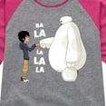 thumbnail image 3 of Big Hero 6 - Fist Bump Ba La La La La - Toddler And Youth Girls Raglan Graphic T-Shirt, 3 of 5