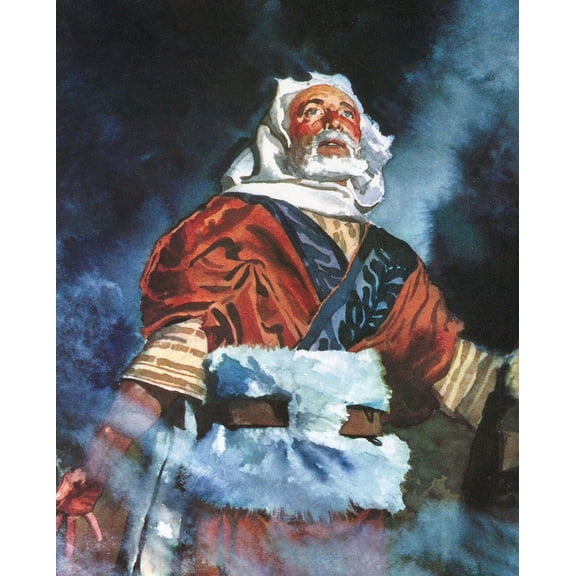 Catholic print picture - God calls Abram C - 8" x 10" ready to be framed
