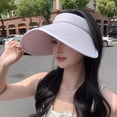 thumbnail image 3 of New Women Adjustable Wide Brim Foldable Breathable Beach Cap Sun Hat Empty Top Cap Bucket Hat BLUE, 3 of 8