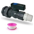 thumbnail image 1 of 2 Packs, Rain Barrel Diverter Kit, 3/4 Inch PVC Garden Water Barrel Spigot Kit With, 1 of 5