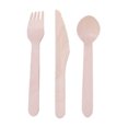 thumbnail image 1 of Juego de 150 tenedores, cucharas y cortadores de madera desechables, vajilla para cena y barbacoa (50 cucharas, 50 tenedores y 50 cortadores), 1 of 7