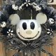 thumbnail image 5 of Decoración de corona de calabaza, corona de Halloween de otoño, decoración de la puerta principal de calabaza de otoño, corona de calabaza de acción de gracias de otoño, blanco y negro, 5 of 5