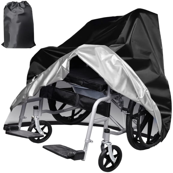 HYG Wheelchair Cover Waterproof Electric Wheelchair Cover Mobility Scooter Slipcover for Indoor and Outdoor Travel,Protector from Dust Dirt Snow Rain Sun Rays,45 * 29 * 51inch,Black