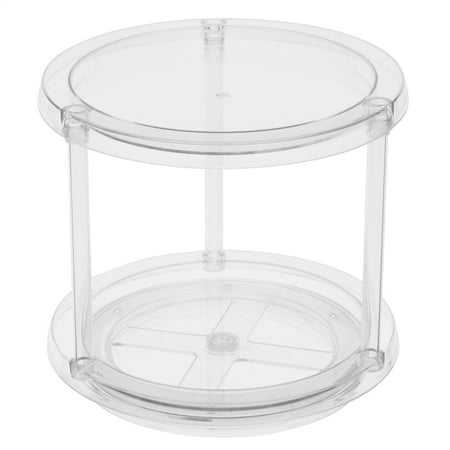

Home Basics 2 Tier Plastic Lazy Susan Clear