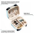 thumbnail image 2 of Cattle Travel Portable Square Storage Box with Earring Holder, Necklace Organizer, and Travel Organizer for Rings, Earrings, Necklaces, Bracelets, and More - Ideal for Girls and Women, 2 of 6