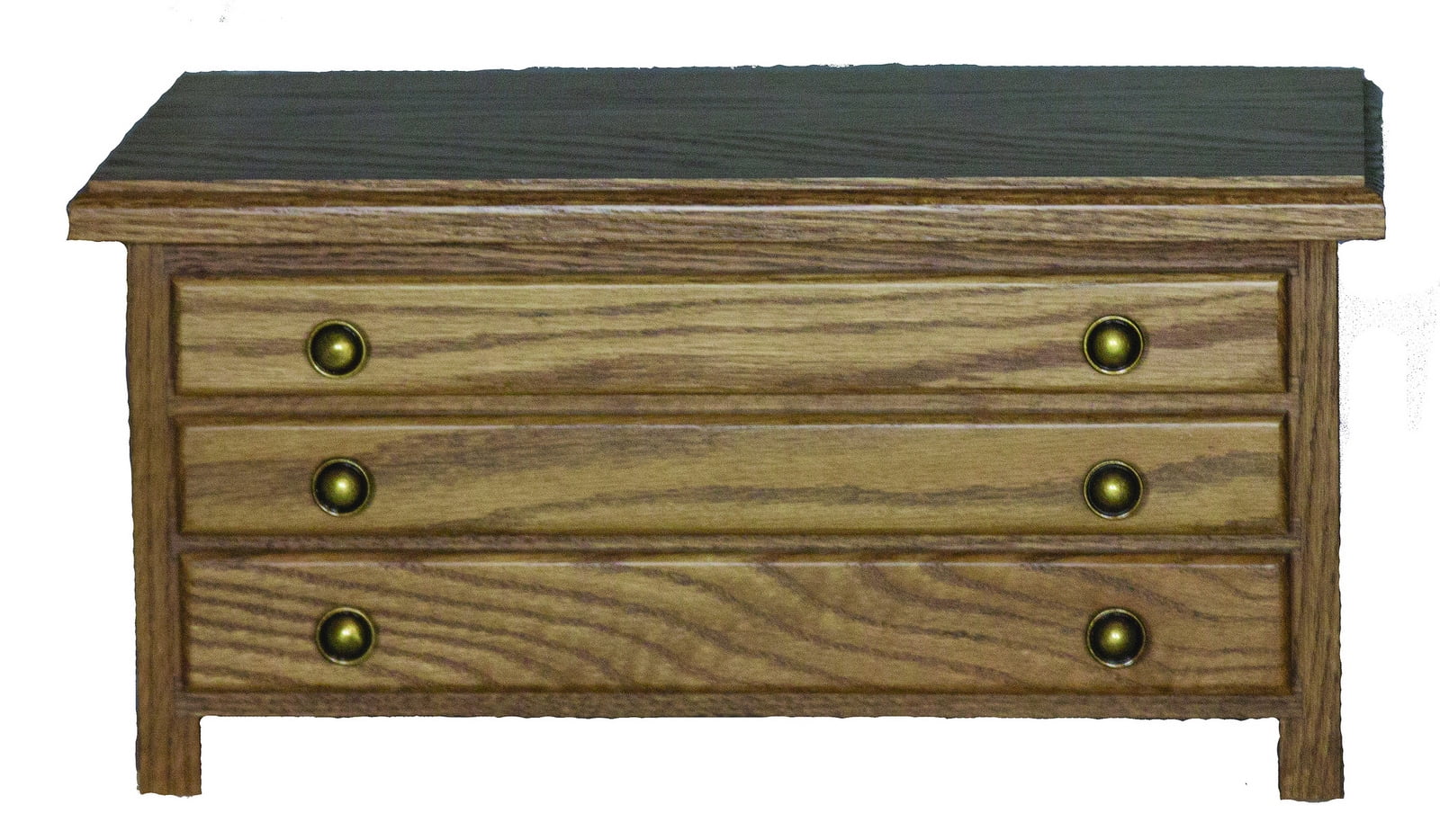 Furniture Barn USA™ Oak 3 Drawer Jewelry Chest