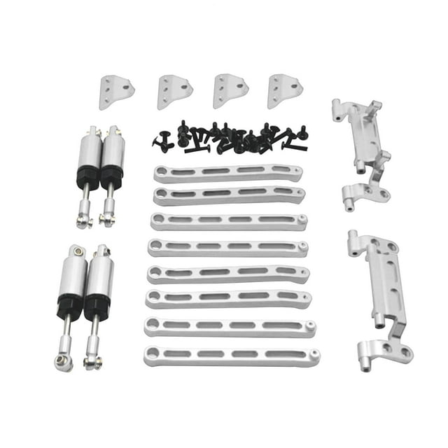 Yinanstore 1/12 RC Car Metal Upgrade Kits Front and Rear Tie Rod Seat Shock Absorbers Tie Rods for MN78 Crawler Truck Remote Control Car