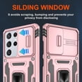 thumbnail image 6 of for Samsung Galaxy S21 Ultra Case with [2 Pack] HD Screen Protector with Slide Camera Cover,  360° Rotation Ring Kickstand [ Grade] Shockproof Protective Case for S21 Ultra, Rose Gold, 6 of 15