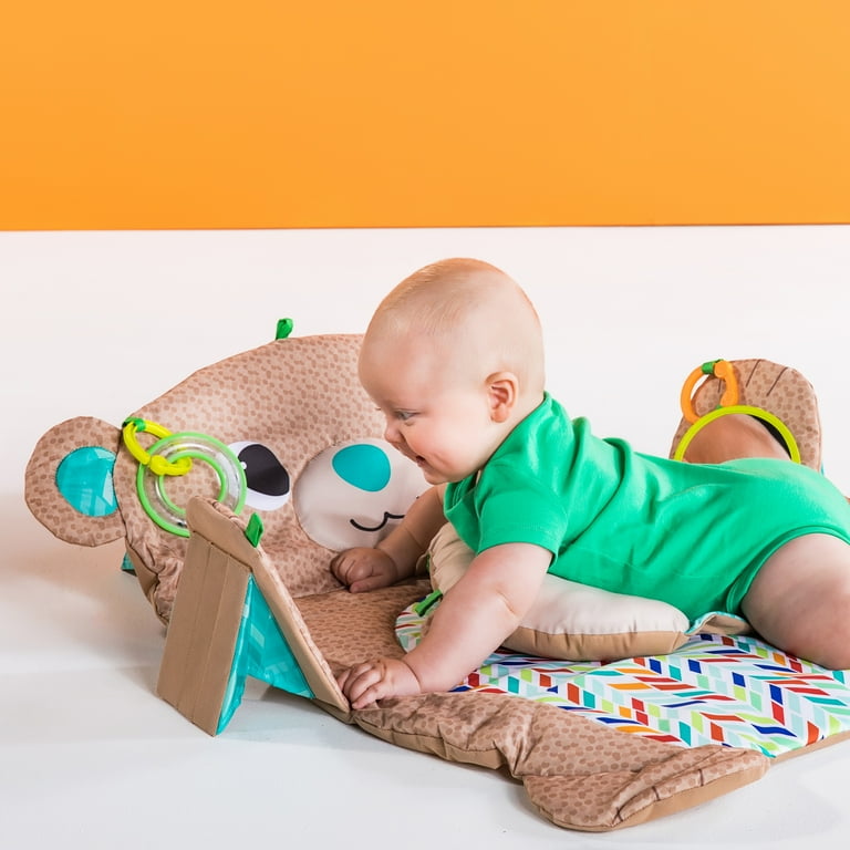 Bright Starts Tummy Time Prop Play Activity Mat Teddy Bear