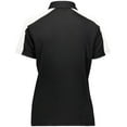thumbnail image 4 of Augusta XL Ladies Bi-Color Vital Polo Black/White 5029, 4 of 5