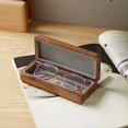 thumbnail image 2 of Estuche de Madera Maciza para Gafas, Estilo Retro, de Nogal, Portátil, para Guardar Gafas de Negocios con Miopía para Hombres y Mujeres., 2 of 10
