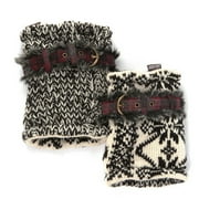 MUK LUKS Classic Reversible Boot Sweaters with Plaid Belt