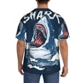thumbnail image 5 of Naloa Shark Men's Loose Fit Cuban Collar Short-Sleeve Shirt with Button-down and Chest Pocket for Everyday Wear Outings - XX-Large, 5 of 7