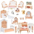 thumbnail image 1 of Conjunto de Muebles para Casa de Muñecas Xadothat Colección Completa de Habitaciones, 1 of 6