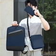 thumbnail image 1 of Mochila de viaje para portátil, mochila grande para hombre y mujer, mochila de negocios con bandolera y monedero, mochila universitaria de tres piezas., 1 of 7