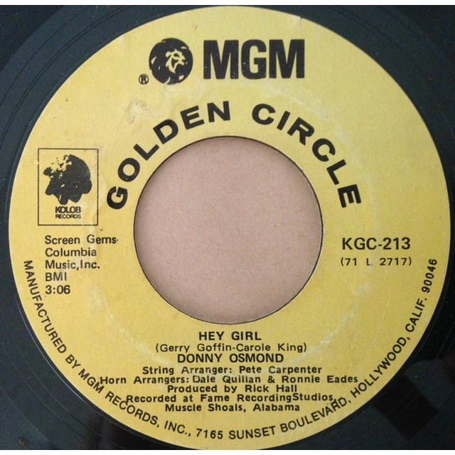 Donny Osmond – Hey Girl / Puppy Love (7" 45RPM)