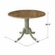 International Concepts 42 in. Round Dual Drop Leaf 29.5 in. H Pedestal