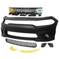 thumbnail image 3 of Ikon Motorsports Compatible with 15-23 Dodge Charger Front Bumper Cover + Foglights + Grille W/ Lights, 3 of 9