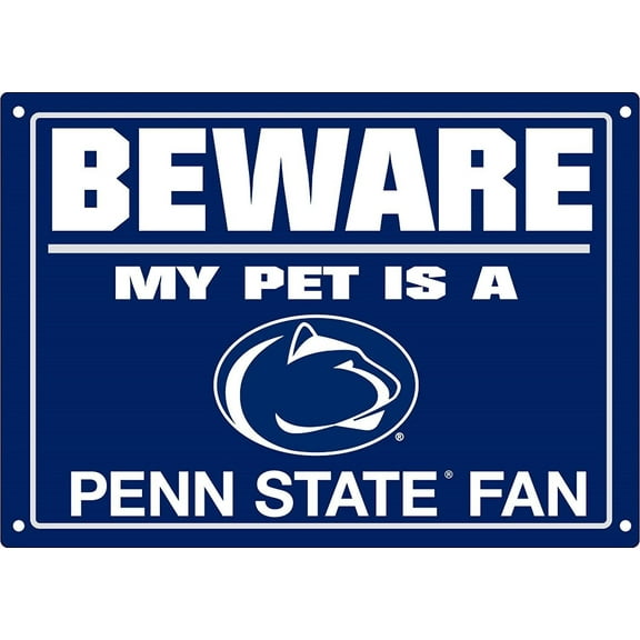 Pets First Collegiate Penn State Nittany Lions Beware of Dog Door Sign, 10 x 14 inches size