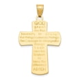 thumbnail image 3 of 14K Yellow Gold Charm Pendant Themed 37 mm 24 Cross With Serenity Prayer, 3 of 4