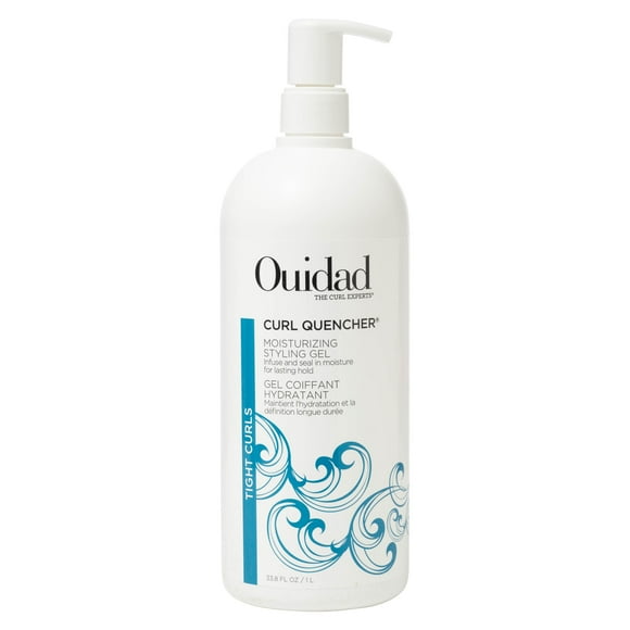 Ouidad Curl Quencher Moisturizing Styling Gel - 33.8 fl oz, Bouncy, Soft & Defined Curls, On-The-Go Style Refresher, Frizz Control, Curl Defining Gel, Flexible Lasting H