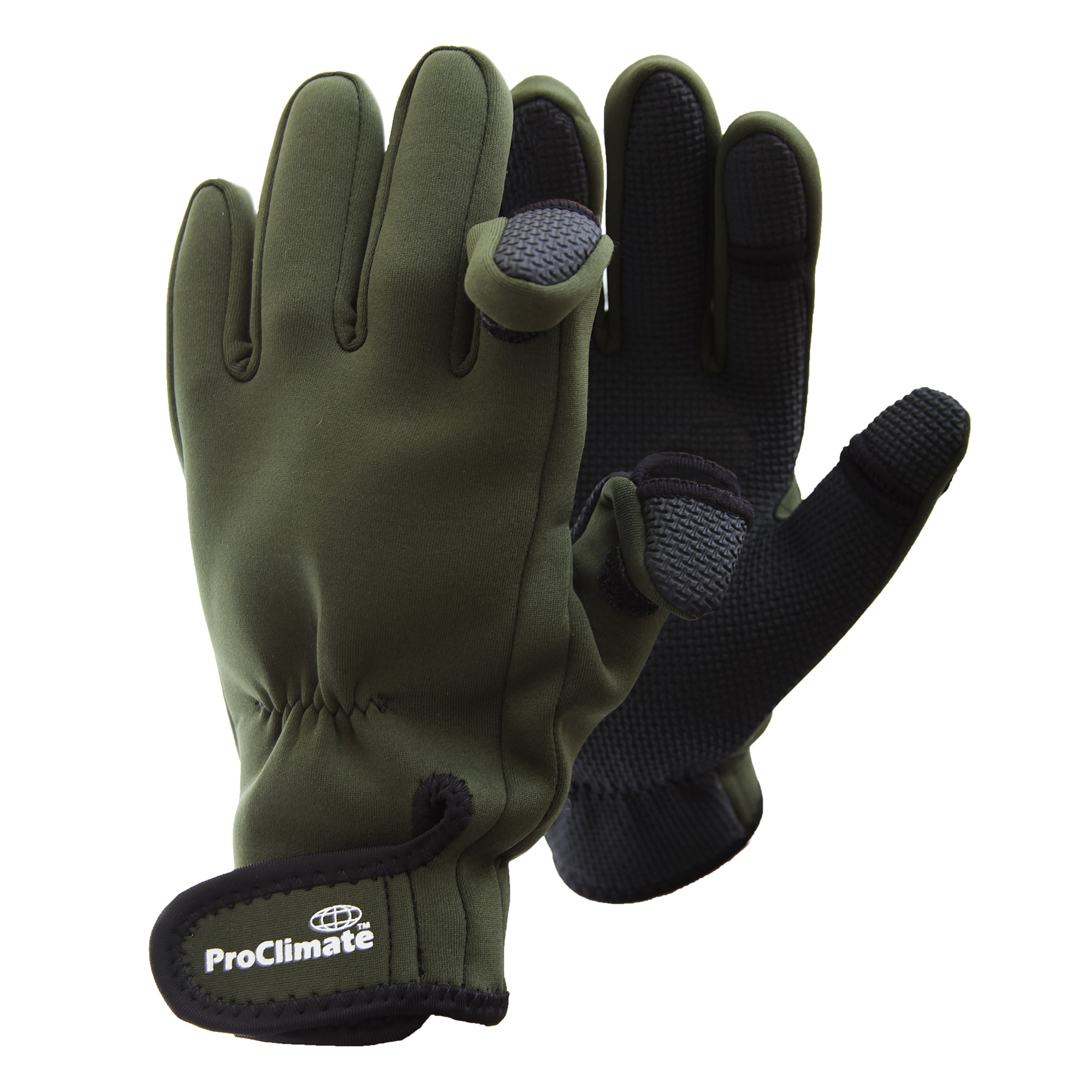 Pro Climate Neoprene Fishing Hunting Shooting Sports Gloves Fold Back Fingers 
